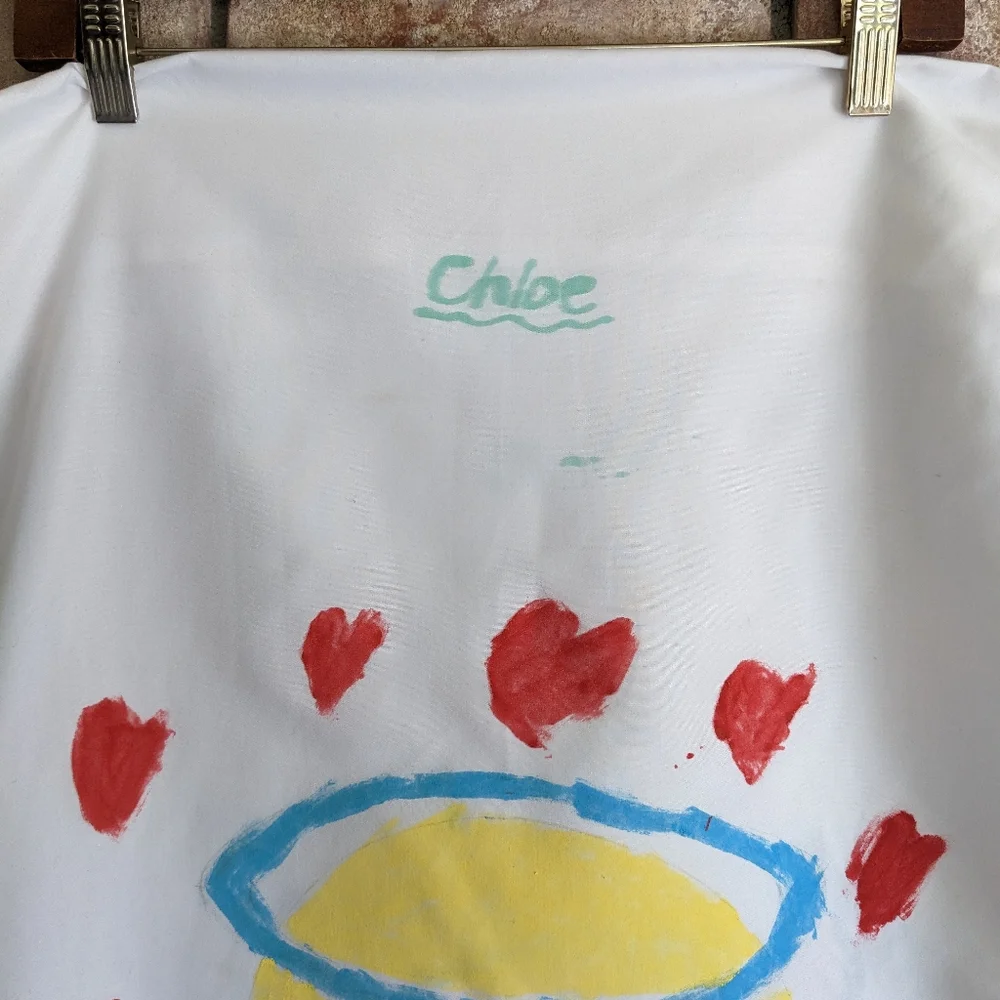 😇👿 Hand Painted Chloe Kids Angel Devil Emoji Pillowcase Trick or Treat Bag